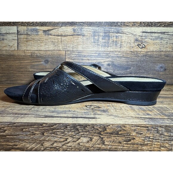 Clarks Artisan Collection Black Leather Sandals Women’s Size 8M‎ - Picture 4 of 10